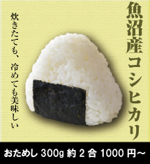 魚沼産コシヒカリ天糧