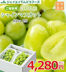 [20％オフ]皮ごとパリッとシャインマスカット