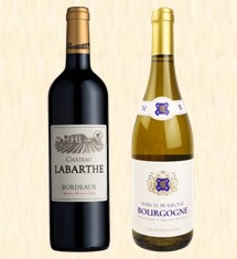 フランス ボルドー＆ブルゴーニュ紅白ワインセット