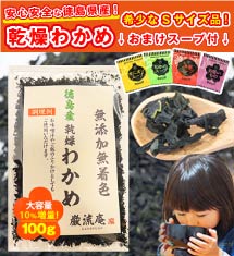[50％オフ]徳島県産乾燥わかめ100g＆スープ